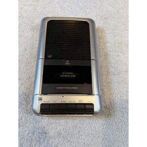 Onn ONA11AV108 Portable Cassette Recorder Player Silver Black Shoebox Tape Deck